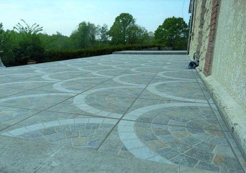 Terrasse Pose en "queue de paon"