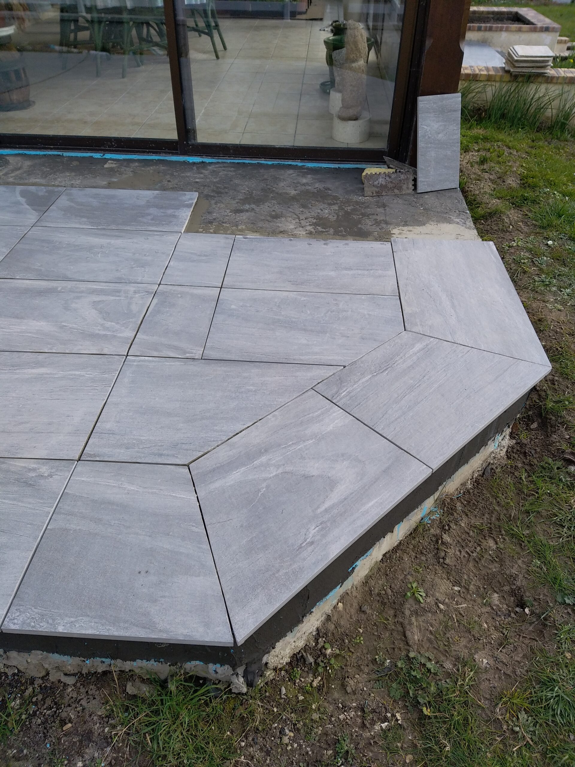 Terrasse Pose de carreaux